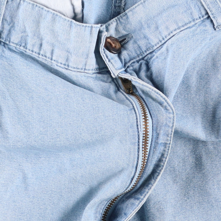 Ralph Lauren Chaps Two-pleat Cotton Shorts, Men's Size W36 cotton Blue type light blue Vintage Second Hand