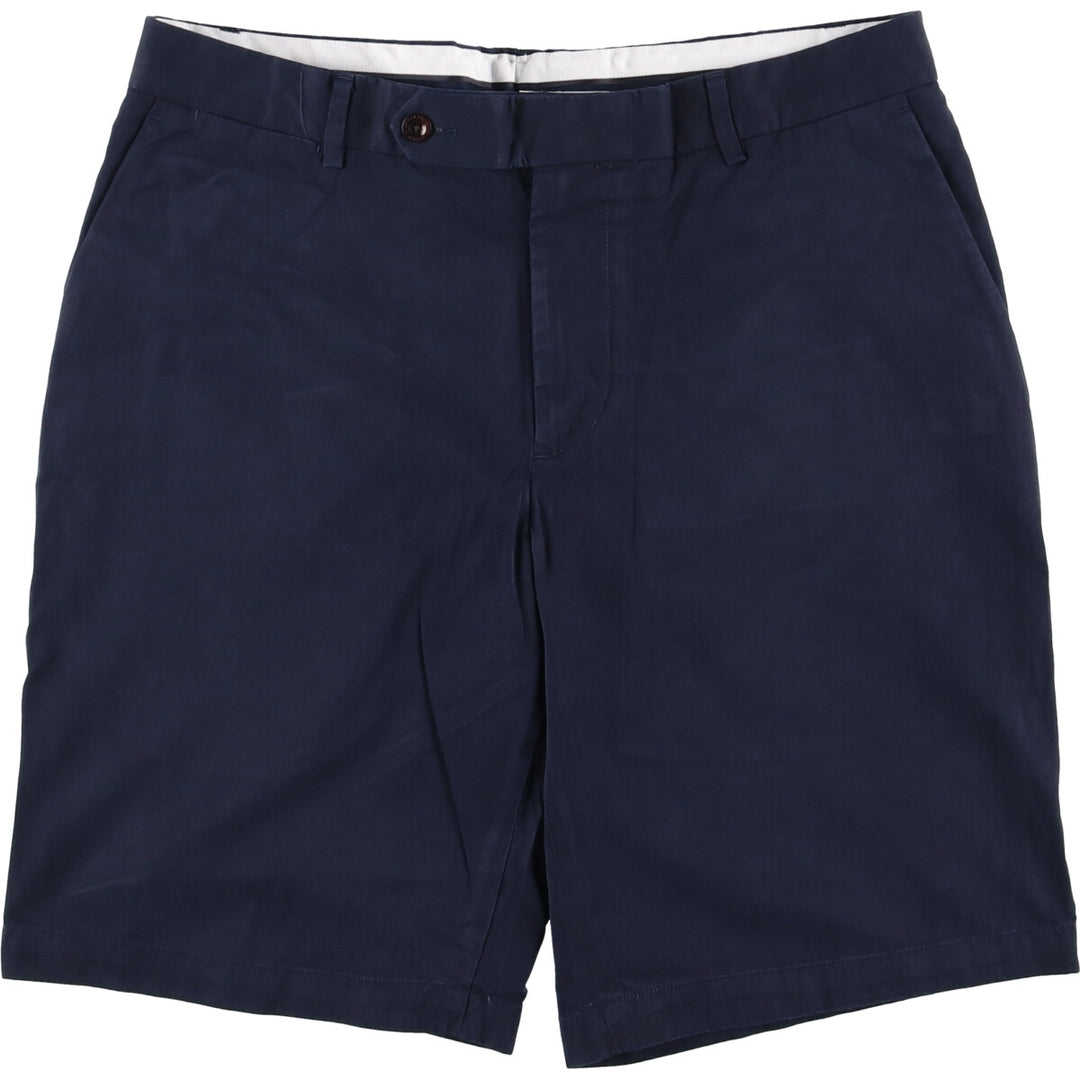 Ralph Lauren POLO by Ralph Lauren silk and cotton shorts, men's size W35. silk navy blue type Vintage Second Hand