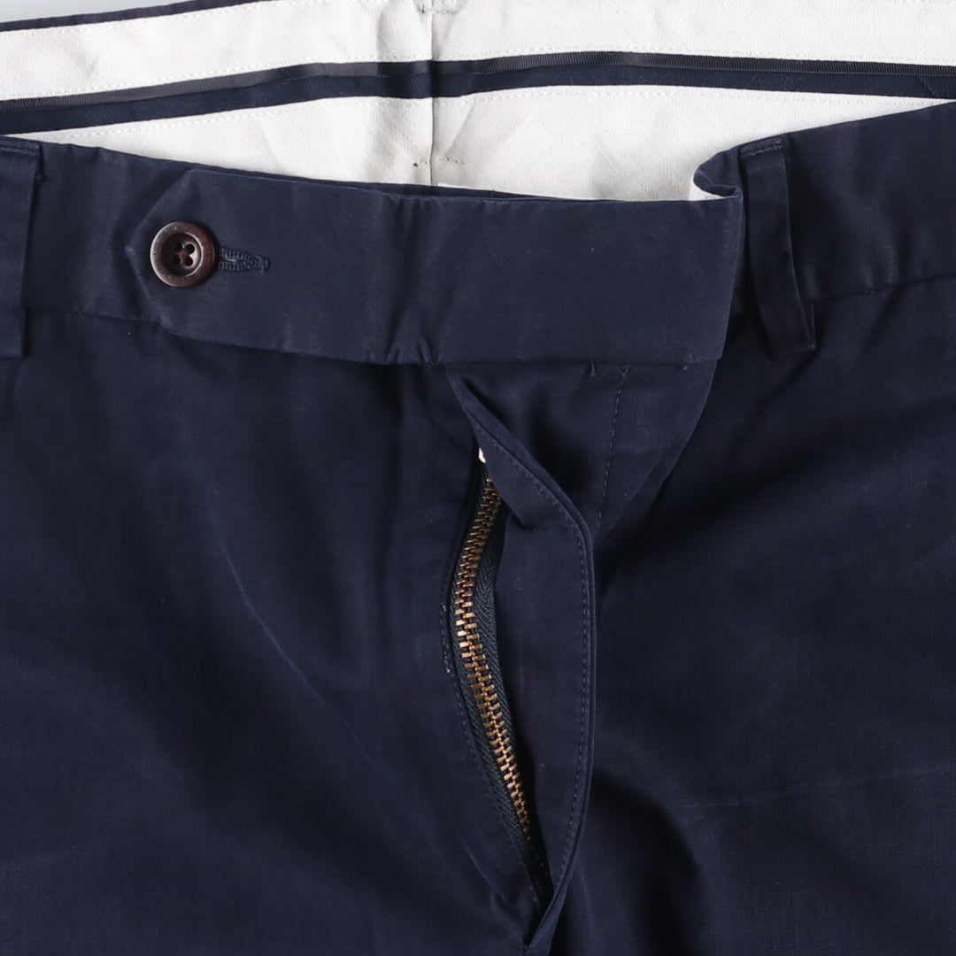 Ralph Lauren POLO by Ralph Lauren silk and cotton shorts, men's size W35. silk navy blue type Vintage Second Hand