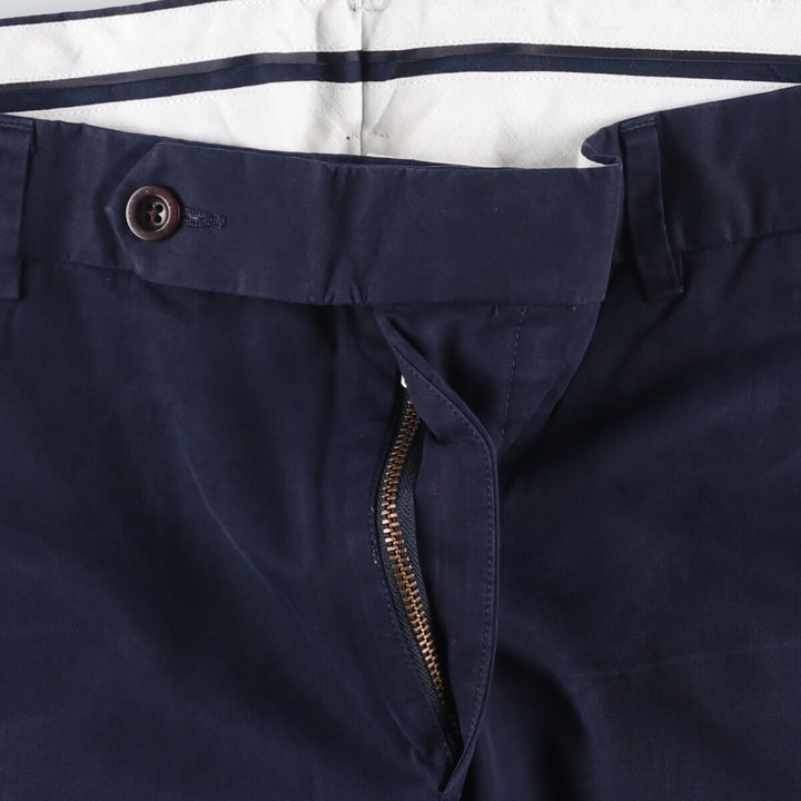 Ralph Lauren POLO by Ralph Lauren silk and cotton shorts, men's size W35. silk navy blue type Vintage Second Hand