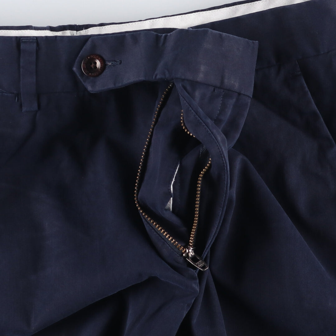 Ralph Lauren POLO by Ralph Lauren silk and cotton shorts, men's size W35. silk navy blue type Vintage Second Hand