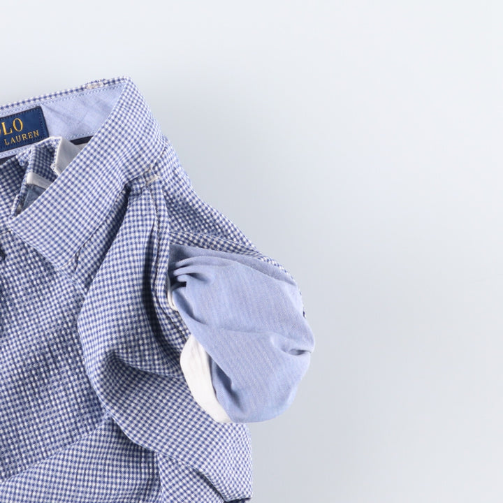 Ralph Lauren POLO RALPH LAUREN STRETCH CLASSIC FIT Check Pattern Seersucker Shorts Men's Size W30 cotton white type Vintage Second Hand
