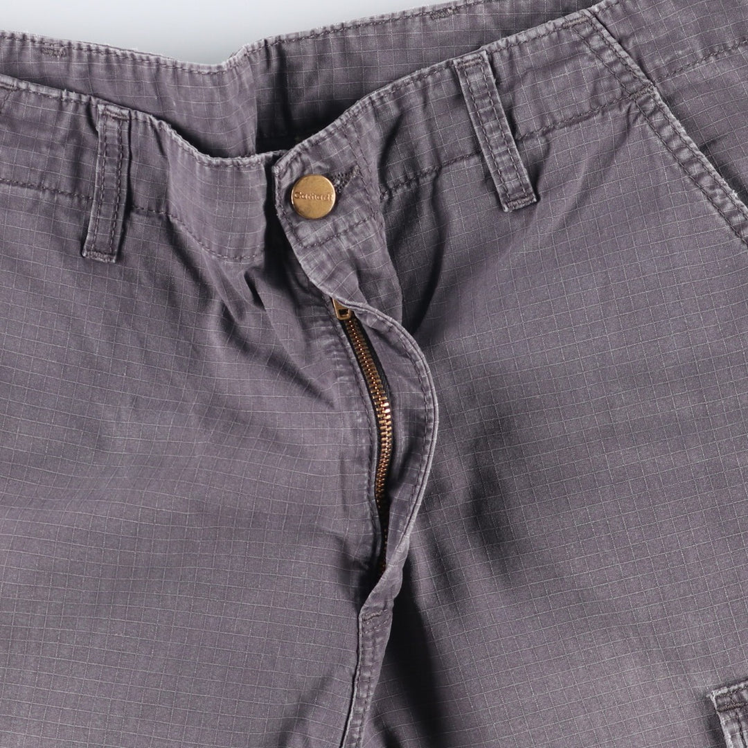Carhartt Cargo Barmuda Ripstop Cargo Shorts, Men's Size W32 cotton gray type Vintage Second Hand