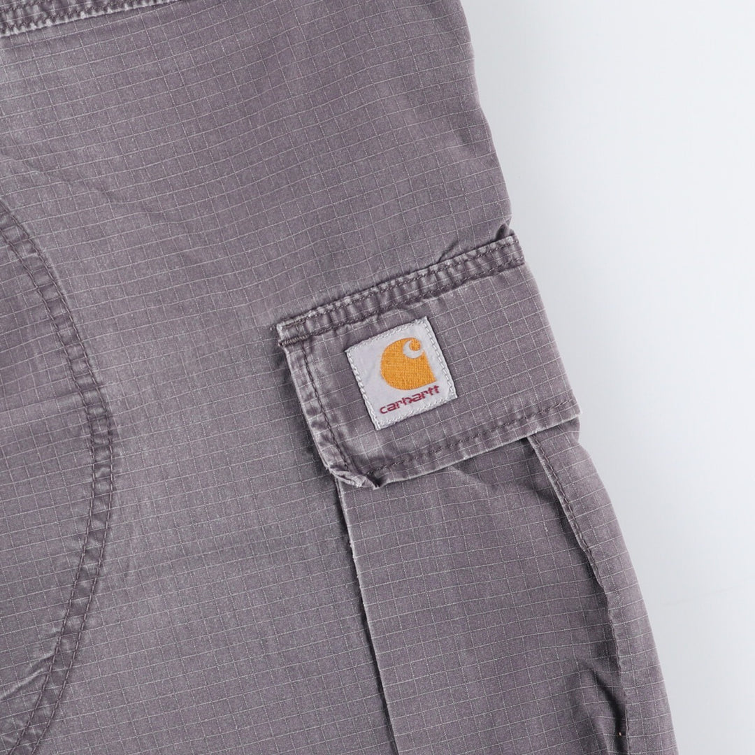 Carhartt Cargo Barmuda Ripstop Cargo Shorts, Men's Size W32 cotton gray type Vintage Second Hand