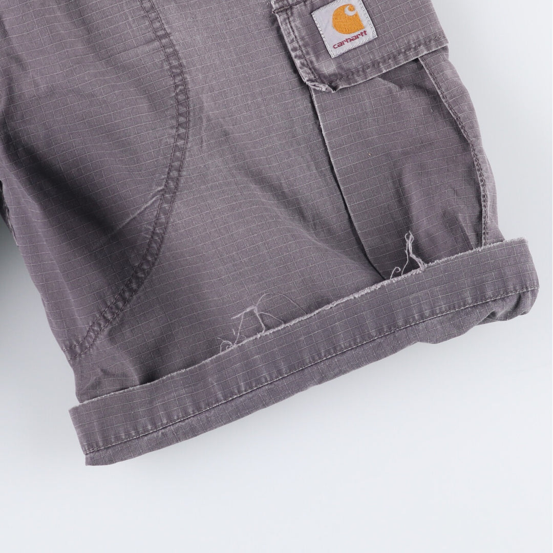 Carhartt Cargo Barmuda Ripstop Cargo Shorts, Men's Size W32 cotton gray type Vintage Second Hand