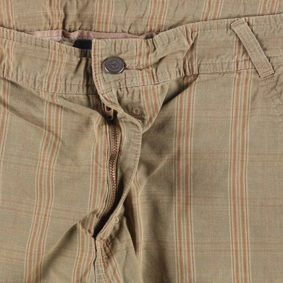 2000'S Patagonia Organic Cotton Check Pattern Cargo Shorts (57695S0) Men's Size W36 Organic cotton Khaki type Vintage Second Hand