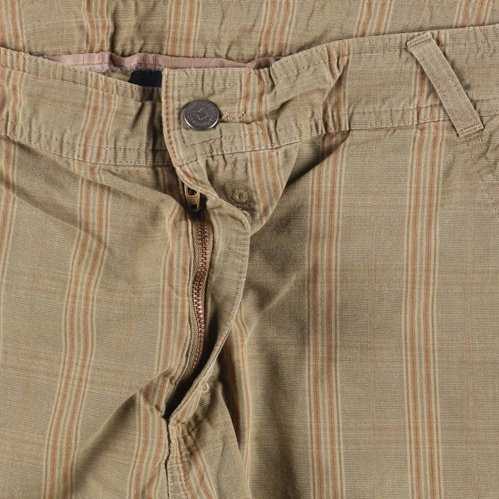 2000'S Patagonia Organic Cotton Check Pattern Cargo Shorts (57695S0) Men's Size W36 Organic cotton Khaki type Vintage Second Hand