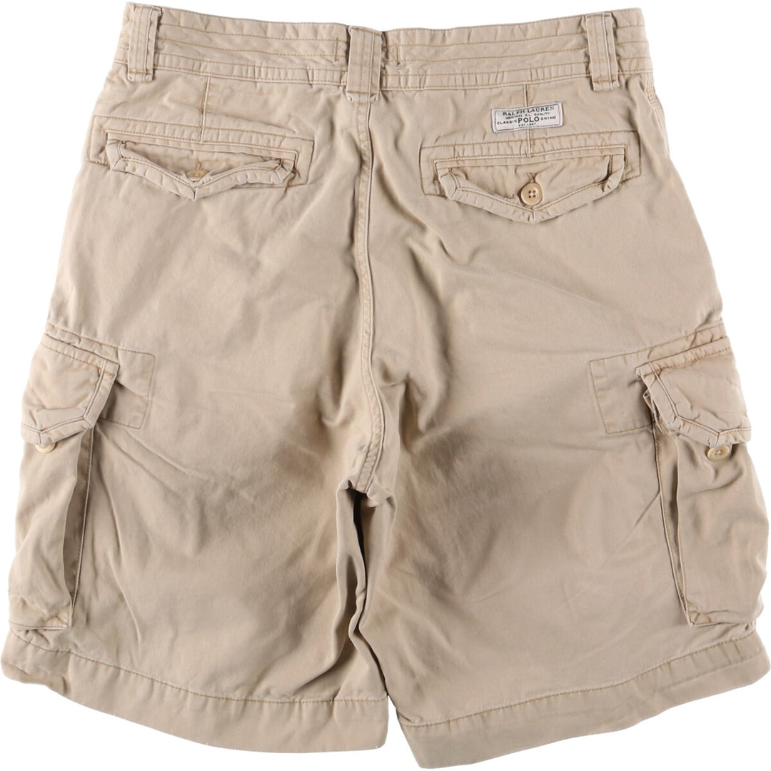 Ralph Lauren POLO RALPH LAUREN cargo shorts, half pants, men's size w33 cotton Beige type Vintage Second Hand