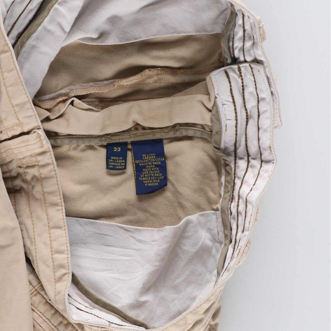 Ralph Lauren POLO RALPH LAUREN cargo shorts, half pants, men's size w33 cotton Beige type Vintage Second Hand