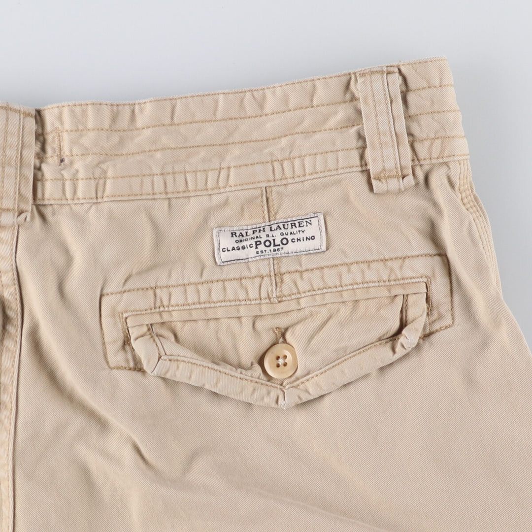 Ralph Lauren POLO RALPH LAUREN cargo shorts, half pants, men's size w33 cotton Beige type Vintage Second Hand