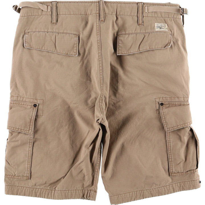 Vintage 90'S Ralph Lauren Polo Jeans Company ripstop cargo shorts, men's size W36. cotton Beige type Vintage Second Hand