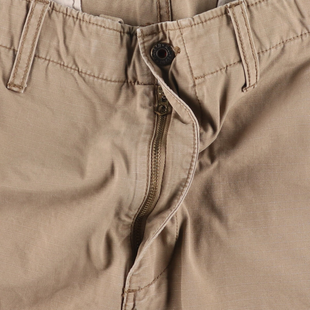 Vintage 90'S Ralph Lauren Polo Jeans Company ripstop cargo shorts, men's size W36. cotton Beige type Vintage Second Hand