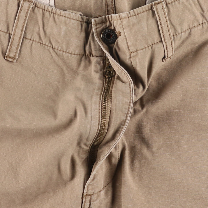 Vintage 90'S Ralph Lauren Polo Jeans Company ripstop cargo shorts, men's size W36. cotton Beige type Vintage Second Hand