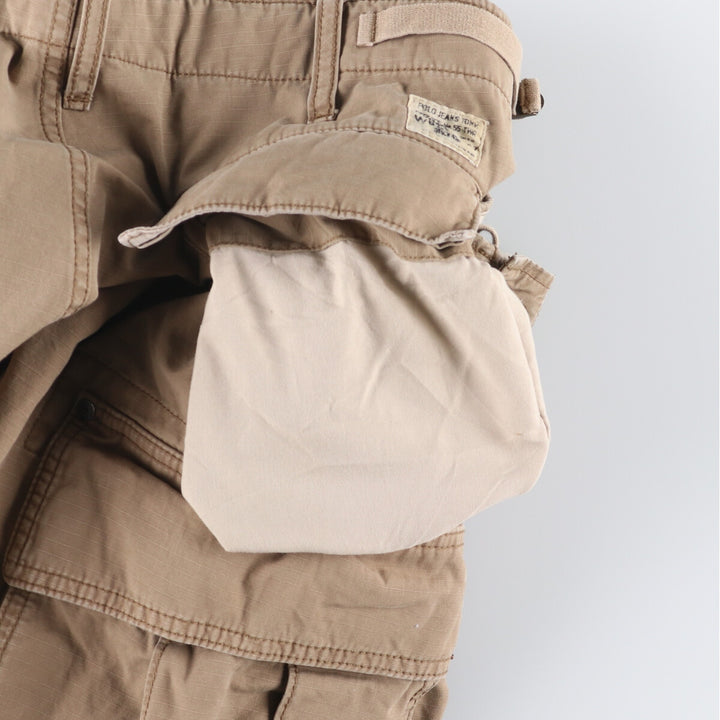 Vintage 90'S Ralph Lauren Polo Jeans Company ripstop cargo shorts, men's size W36. cotton Beige type Vintage Second Hand