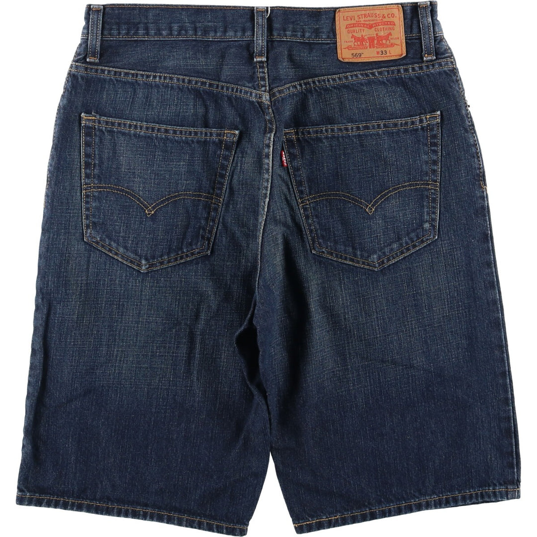 Levi's 569 Loose Straight Denim Shorts, Men's Size 35 cotton blue type Vintage Second Hand