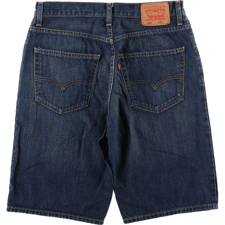 Levi's 569 Loose Straight Denim Shorts, Men's Size 35 cotton blue type Vintage Second Hand