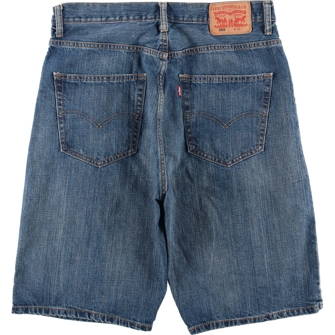 Levi's 569 denim shorts, half pants, jorts, men's size w36 cotton blue type Vintage Second Hand