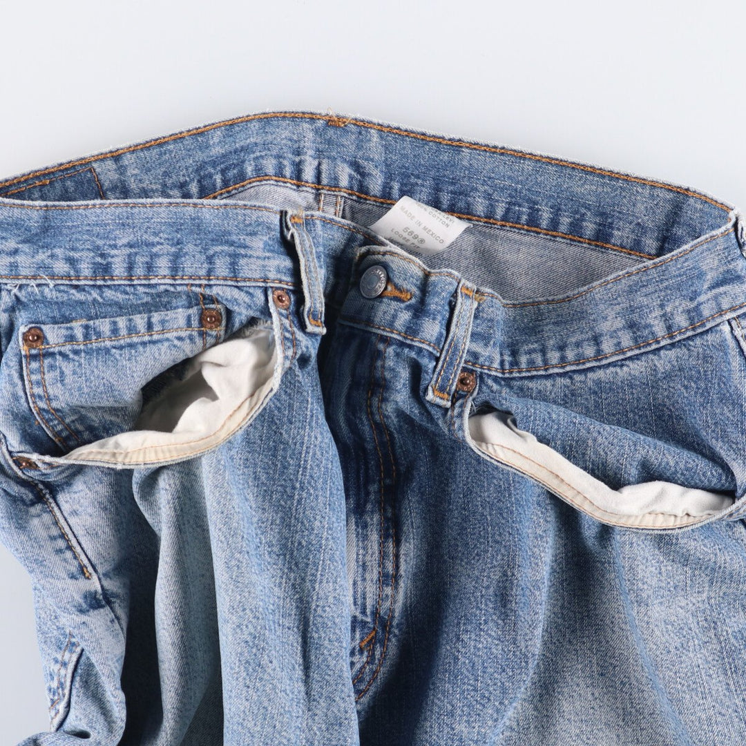 2000'S Levi's 569 Loose Fit Denim Shorts (Men's Size 34) cotton blue type Vintage Second Hand