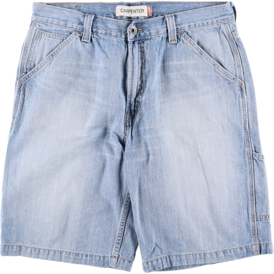 90'S Levi's Carpenter denim shorts, men's size 34 cotton blue type Vintage Second Hand