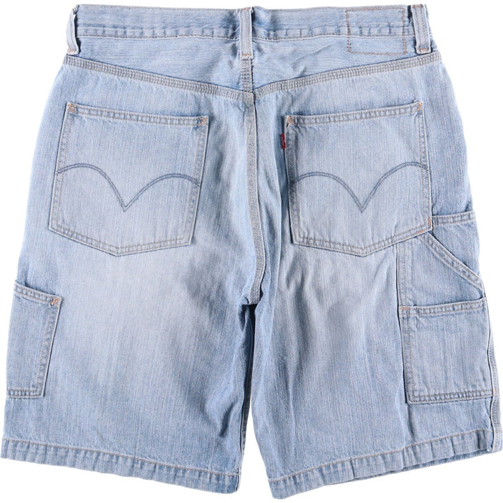 90'S Levi's Carpenter denim shorts, men's size 34 cotton blue type Vintage Second Hand