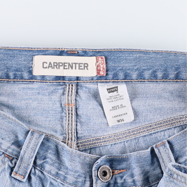 90'S Levi's Carpenter denim shorts, men's size 34 cotton blue type Vintage Second Hand