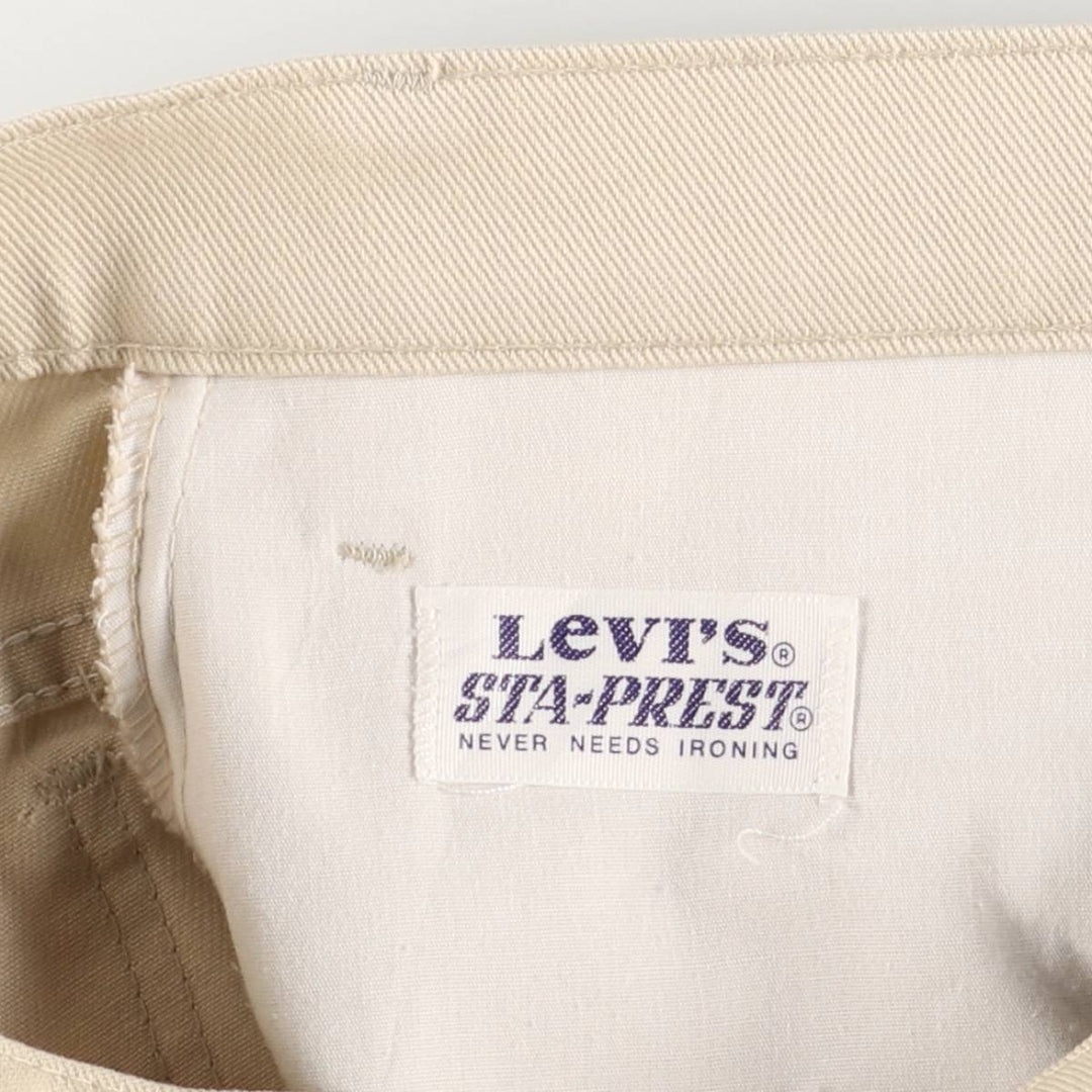 Vintage Levi's STA-PREST slacks, made in the USA, men's size W34. cotton Beige type Vintage Second Hand