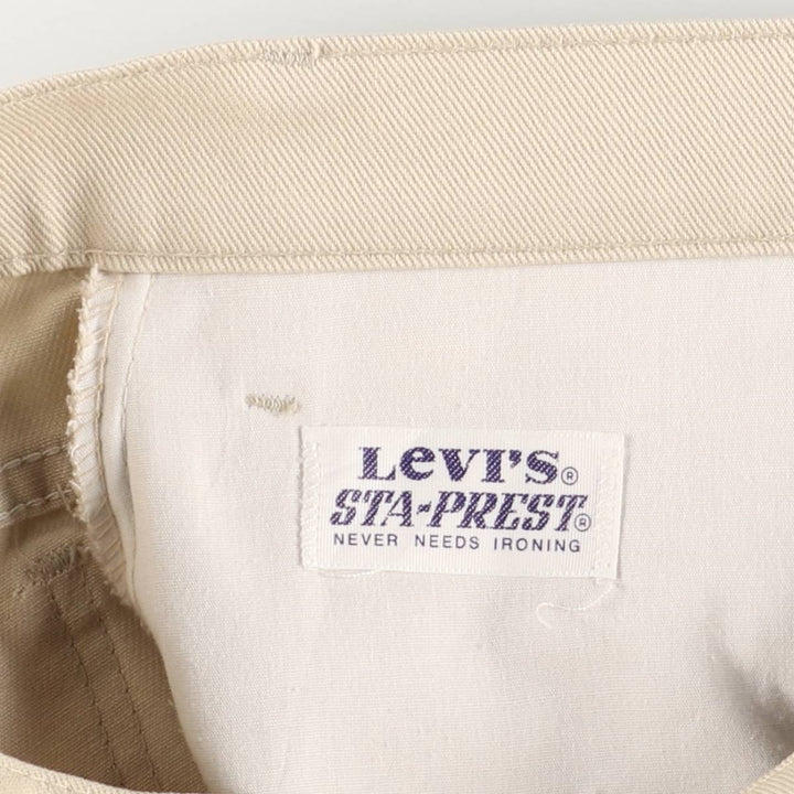 Vintage Levi's STA-PREST slacks, made in the USA, men's size W34. cotton Beige type Vintage Second Hand