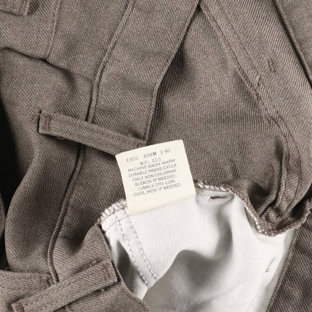 90'S Levi's STA-PREST flared pants (10517-9125), made in the USA, men's size W32, vintage. polyester gray type Vintage Second Hand