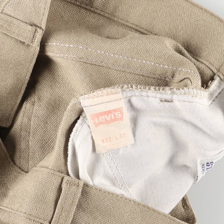 90'S Levi's STA-PREST flared pants (10517-4421), made in the USA, men's size 33, vintage unclear Beige type Vintage Second Hand