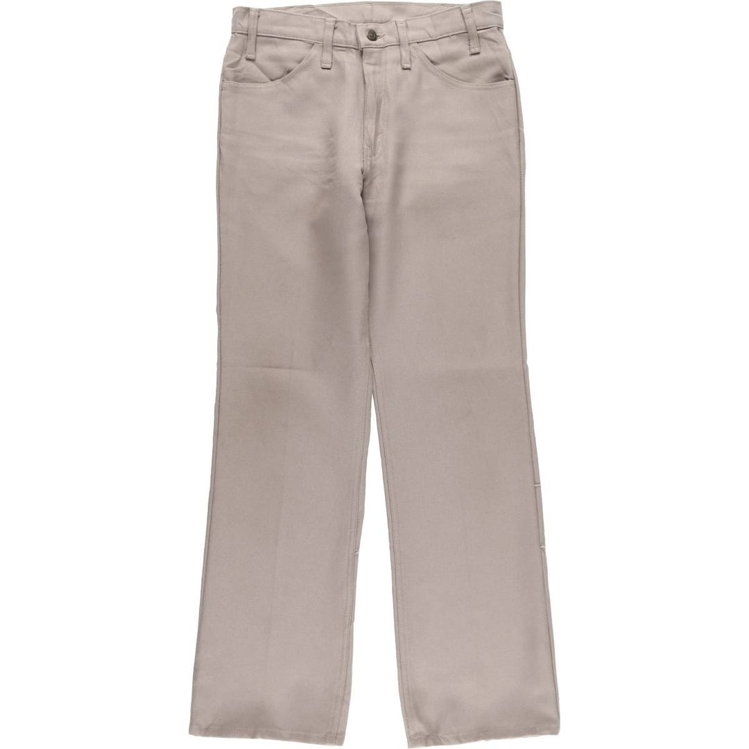 Vintage 1980'S Levi's STA-PREST flared pants (10517-6125), made in the USA, size W31. polyester Beige type Vintage Second Hand