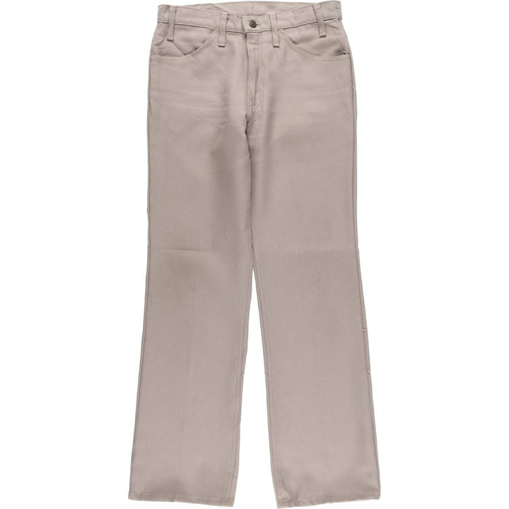 Vintage 1980'S Levi's STA-PREST flared pants (10517-6125), made in the USA, size W31. polyester Beige type Vintage Second Hand