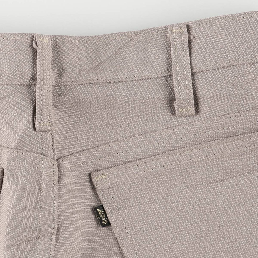 Vintage 1980'S Levi's STA-PREST flared pants (10517-6125), made in the USA, size W31. polyester Beige type Vintage Second Hand