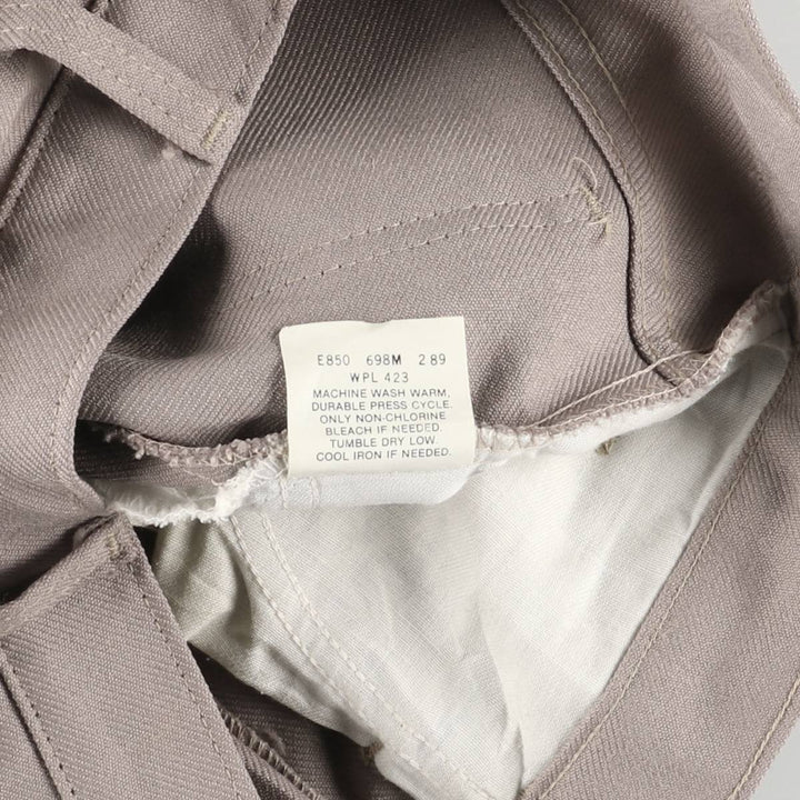 Vintage 1980'S Levi's STA-PREST flared pants (10517-6125), made in the USA, size W31. polyester Beige type Vintage Second Hand