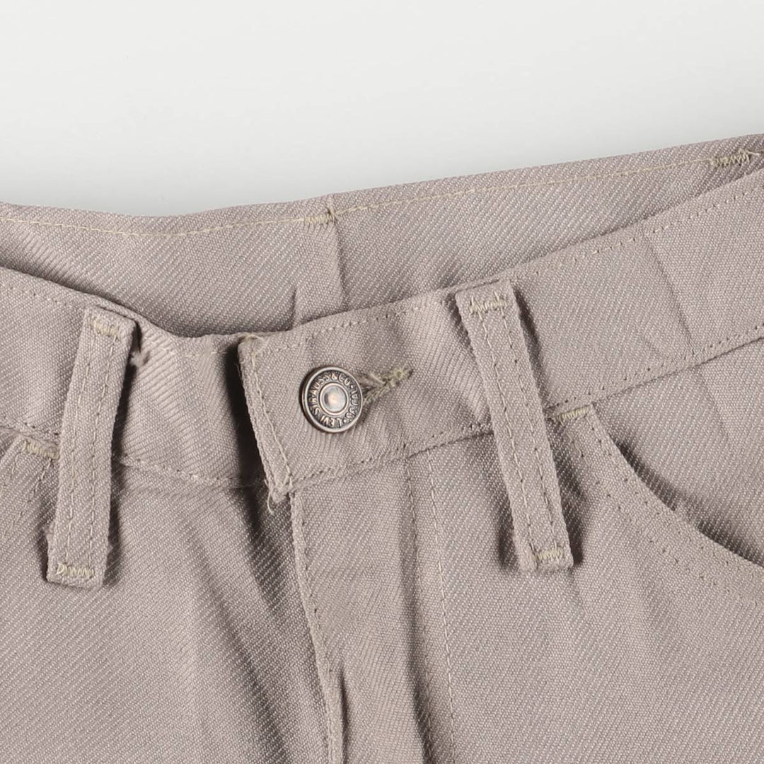 Vintage 1980'S Levi's STA-PREST flared pants (10517-6125), made in the USA, size W31. polyester Beige type Vintage Second Hand
