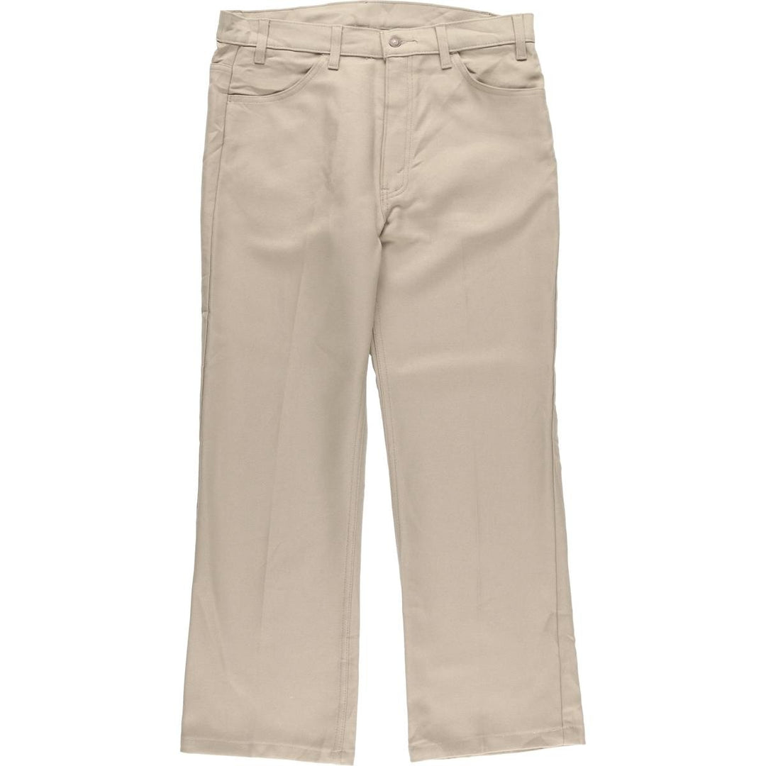 90'S Levi's STA-PREST flared pants, size 10517-6122, men's, vintage, size W35 polyester Beige type Vintage Second Hand