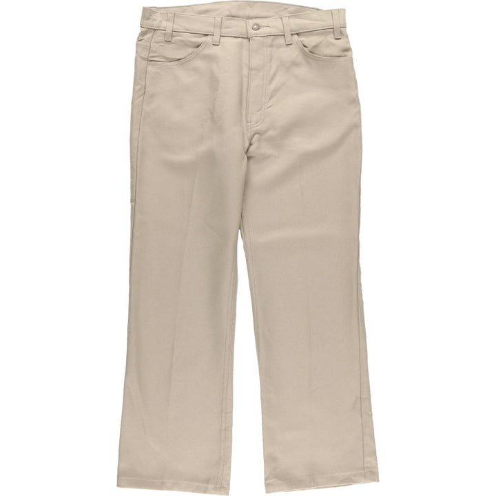 90'S Levi's STA-PREST flared pants, size 10517-6122, men's, vintage, size W35 polyester Beige type Vintage Second Hand
