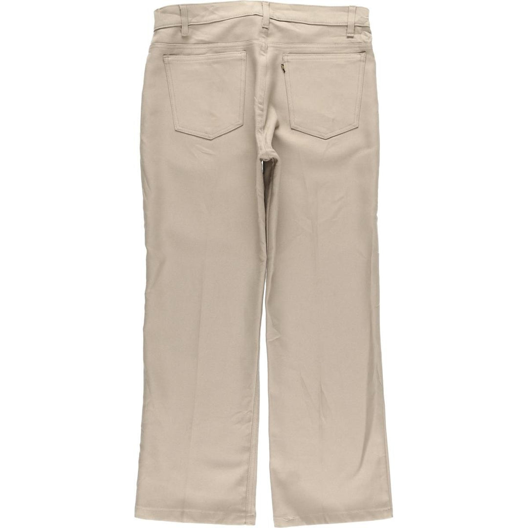 90'S Levi's STA-PREST flared pants, size 10517-6122, men's, vintage, size W35 polyester Beige type Vintage Second Hand