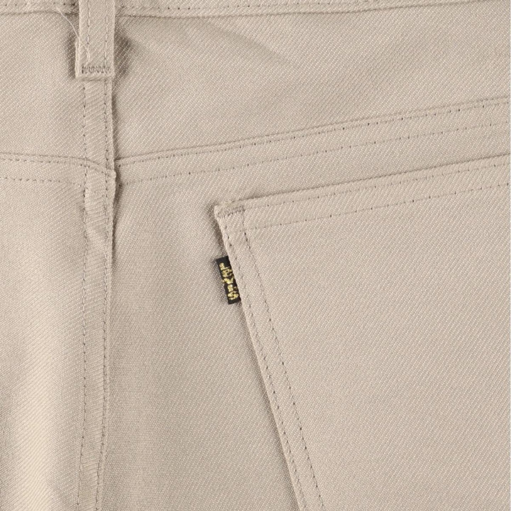90'S Levi's STA-PREST flared pants, size 10517-6122, men's, vintage, size W35 polyester Beige type Vintage Second Hand