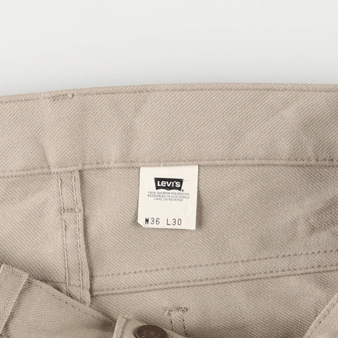 90'S Levi's STA-PREST flared pants, size 10517-6122, men's, vintage, size W35 polyester Beige type Vintage Second Hand