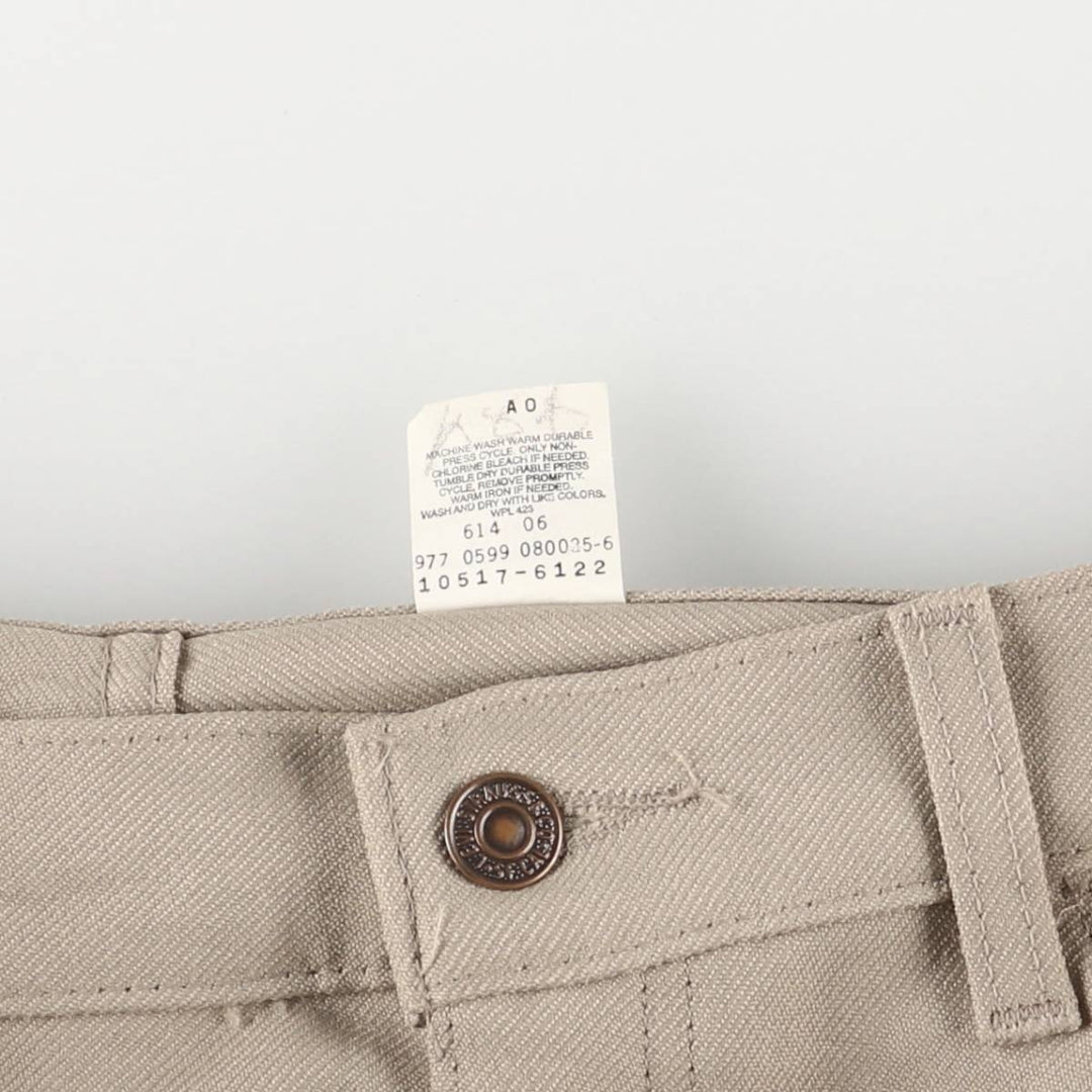 90'S Levi's STA-PREST flared pants, size 10517-6122, men's, vintage, size W35 polyester Beige type Vintage Second Hand
