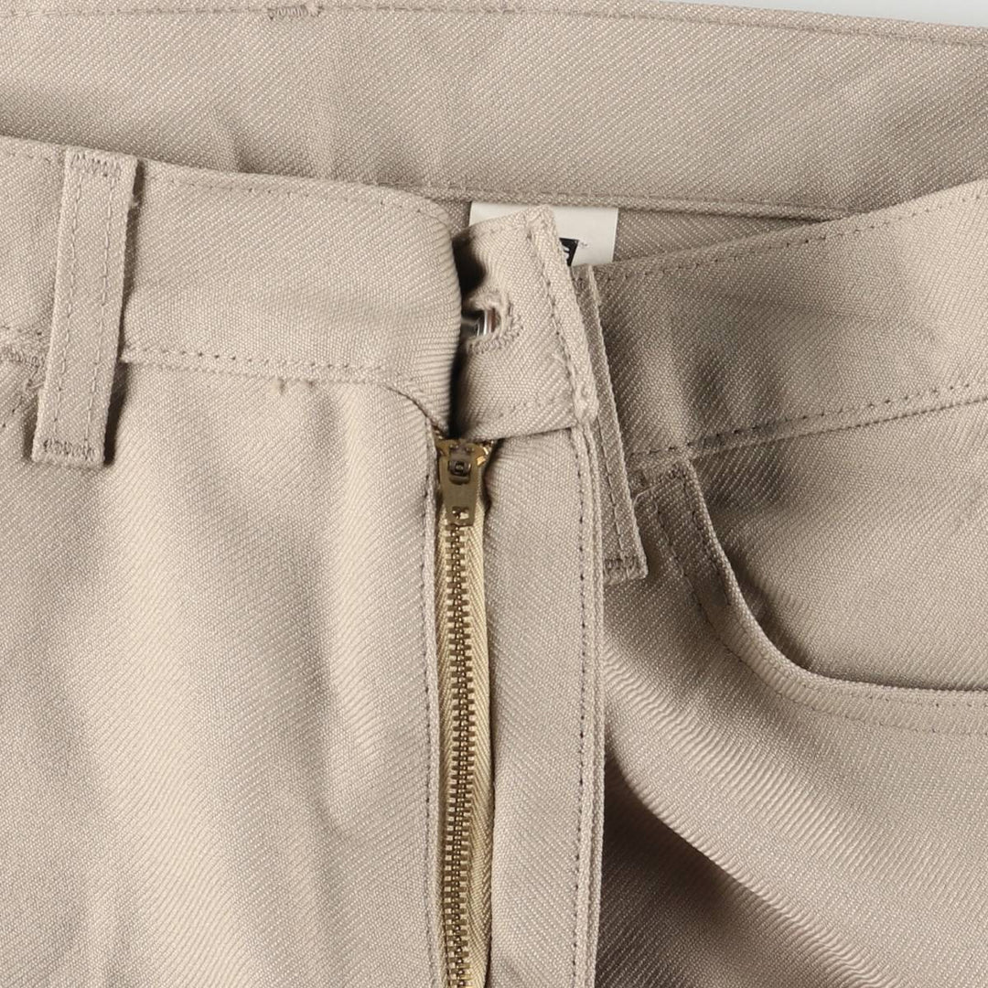 90'S Levi's STA-PREST flared pants, size 10517-6122, men's, vintage, size W35 polyester Beige type Vintage Second Hand