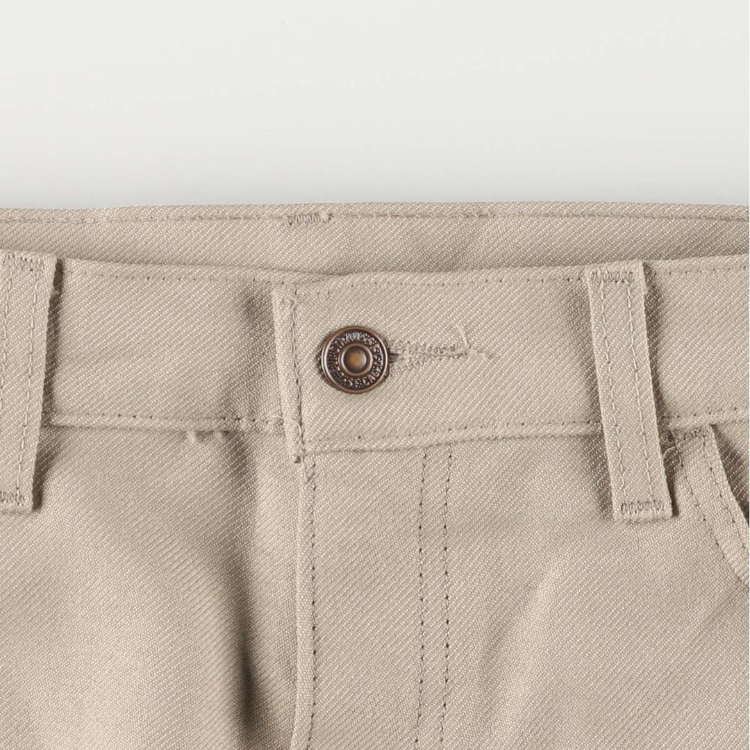 90'S Levi's STA-PREST flared pants, size 10517-6122, men's, vintage, size W35 polyester Beige type Vintage Second Hand