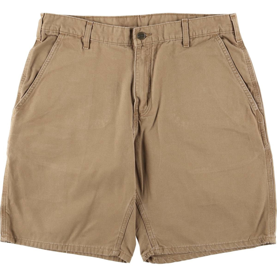 Carhartt Duck Work Shorts, Short Pants, Men's, W36 cotton brown type Vintage Second Hand