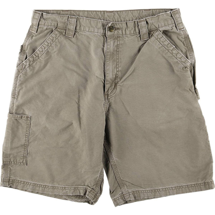 Carhartt Duck Work Shorts, Men's Size W34 cotton Khaki type Vintage Second Hand