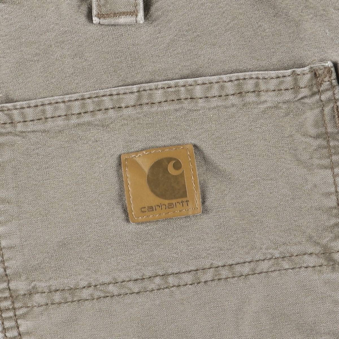 Carhartt Duck Work Shorts, Men's Size W34 cotton Khaki type Vintage Second Hand