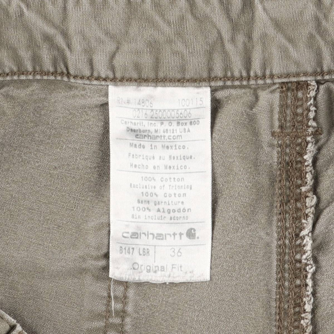 Carhartt Duck Work Shorts, Men's Size W34 cotton Khaki type Vintage Second Hand