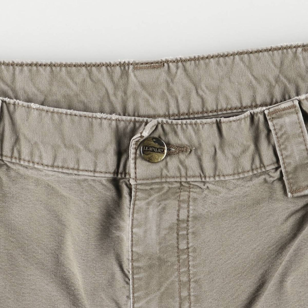 Carhartt Duck Work Shorts, Men's Size W34 cotton Khaki type Vintage Second Hand