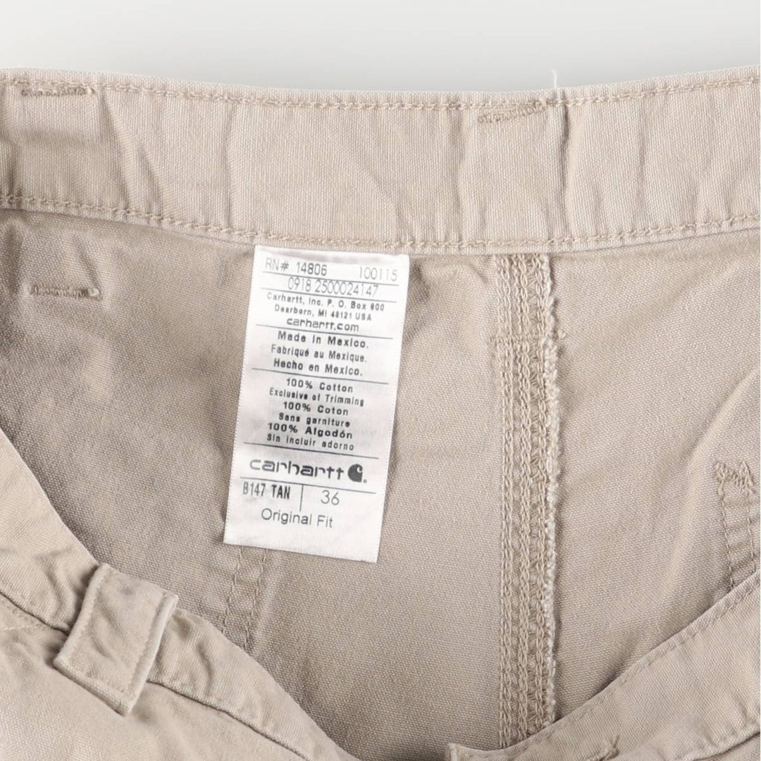 Carhartt Duck Painter Shorts, Shorts, Men's, W36 equivalent cotton pale white type Vintage Second Hand