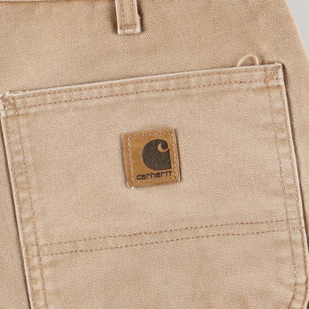 2000'S Carhartt Duck Painter Shorts, Made in USA, Men's Size W34 cotton beige type brown Vintage Second Hand