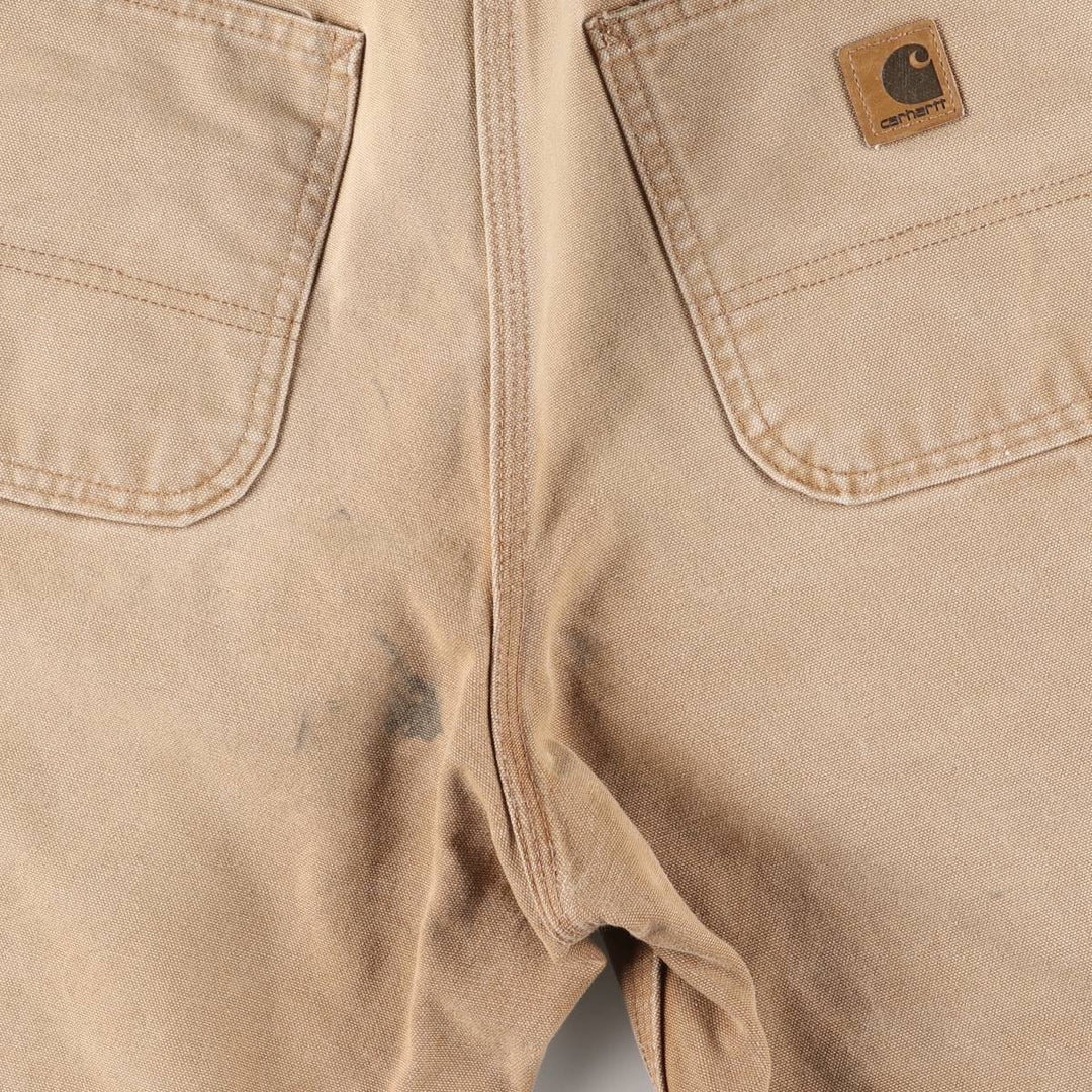 2000'S Carhartt Duck Painter Shorts, Made in USA, Men's Size W34 cotton beige type brown Vintage Second Hand